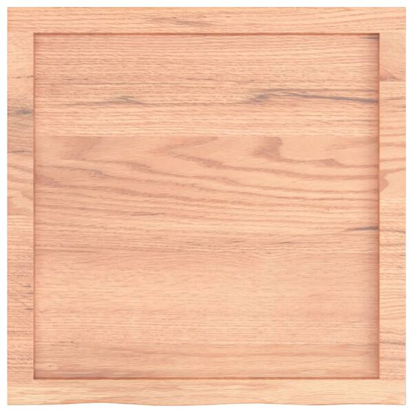vidaXL Tablero mesa madera roble tratada marrón claro 60x60x(2-6) cm
