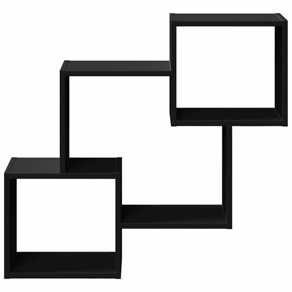 vidaXL Armario de pared madera de ingenier&iacute;a negro 78x18x71 cm