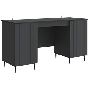 vidaXL Escritorio Negro 142,5 x 50 x 75 cm Madera de Ingenier&iacute;a