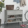 vidaXL Mueble zapatero madera contrachapada gris hormigón 70x36x60 cm