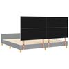 vidaXL Estructura de cama con cabecera Gris claro 200 x 200 cm tela