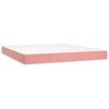 vidaXL Cama box spring con colch&oacute;n terciopelo rosa 160x200 cm
