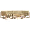 vidaXL Conjunto de sof&aacute;s de exterior 5 uds. y Beige