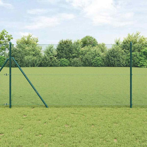 vidaXL Poste de Valla Verde 25 x 1,2 m (malla de 12 x 12 mm)