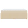 vidaXL Estructura de cama con colch&oacute;n Crema 160 x 200 cm tela