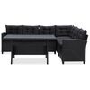 vidaXL Juegos de muebles de exterior Negro rat&aacute;n sint&eacute;tico