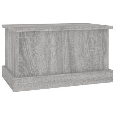 vidaXL Baúl almacenaje madera contrachapada gris sonoma 50x30x28 cm