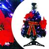 vidaXL &Aacute;rbol de Navidad de fibra &oacute;ptica 64 cm 12 LED Multicolor PVC