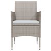 vidaXL Juego de comedor de jard&iacute;n 5 piezas con cojines beige y negro