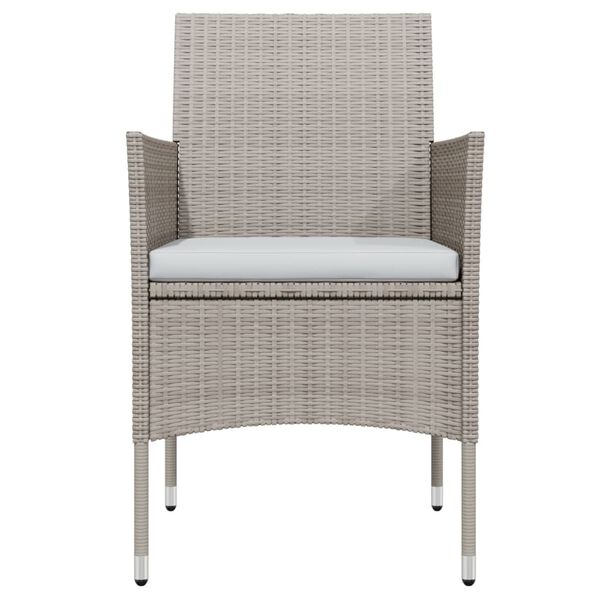 vidaXL Juego de comedor de jard&iacute;n 5 piezas con cojines beige y negro