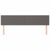 vidaXL Cabeceros 2 unidades de cuero sint&eacute;tico gris 80x5x78/88 cm