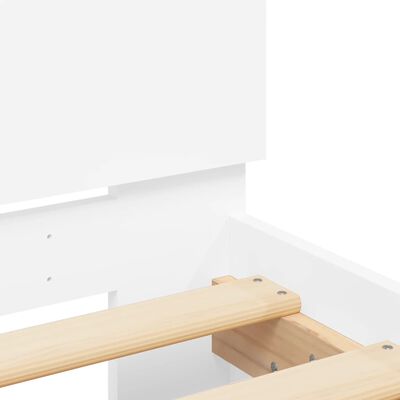 vidaXL Estructura cama con cabecero madera ingeniería blanca 75x190 cm