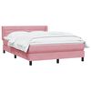 vidaXL Cama box spring con colch&oacute;n terciopelo rosa 140x210 cm