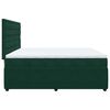 vidaXL Cama box spring con colch&oacute;n terciopelo verde oscuro 200x200 cm