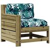 vidaXL Juego de muebles jard&iacute;n 4 pzas y cojines madera pino impregnada