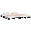vidaXL Cama de palets madera maciza pino negra Super King 180x200 cm