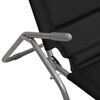 vidaXL Tumbona plegable 2 uds textilene acero con recubrimiento negro