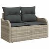 vidaXL Conjunto de sof&aacute; de jard&iacute;n 11 uds. Gris Claro rat&aacute;n sint&eacute;tico