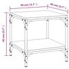 vidaXL Mesas auxiliares 2 uds contrachapada roble ahumado 40x40x40 cm