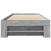 vidaXL Estructura de cama madera de ingeniería gris Sonoma 100x200 cm