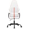 vidaXL Silla gaming cuero sint&eacute;tico blanco y rosa