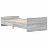 vidaXL Estructura de cama madera de ingenier&iacute;a gris Sonoma 100x200 cm