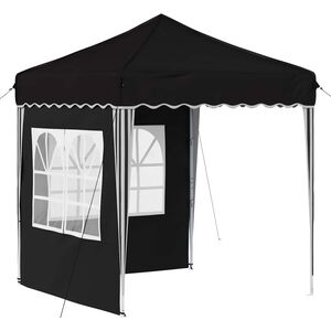 vidaXL Carpa Plegable para Fiestas 195 x 195 x 245 cm Negro