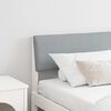 vidaXL Cabecero tapizado Gris Claro 200 cm Madera de pino macizo