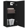 vidaXL Armario de ba&ntilde;o de pared negro 32x20x67 cm