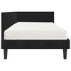 vidaXL Estructura de Cama Esquina con Colch&oacute;n 2 pcs Negro Terciopelo