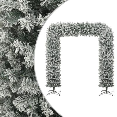 vidaXL Arco de navidad con aspecto nevado 240 cm