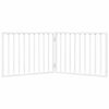 vidaXL Puerta para perros plegable de 2 paneles, madera de &aacute;lamo, blanca, 160 cm