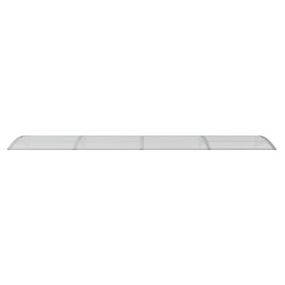 vidaXL Marquesina puerta policarbonato gris y transparente 400x75 cm