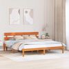 vidaXL Estructura de cama Marrón 180 x 200 cm Madera maciza de Pino