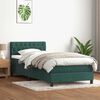 vidaXL Cama box spring con colch&oacute;n terciopelo verde oscuro 80x210 cm