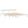 vidaXL Estructura de cama sin colch&oacute;n madera maciza blanca 200x200 cm