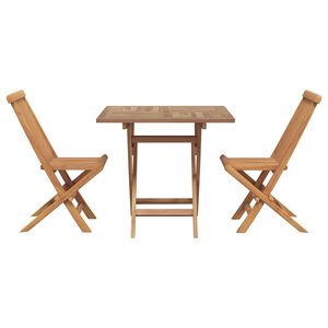 vidaXL Conjunto de comedor de jard&iacute;n 5 piezas madera maciza de teca