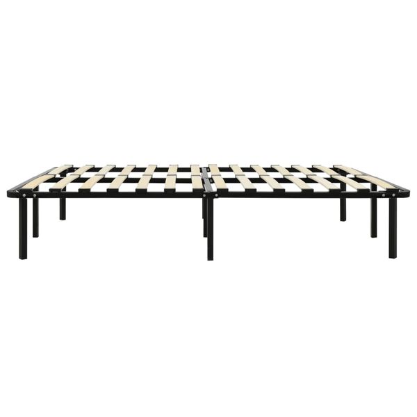 vidaXL Estructura de cama sin colchón metal negro 120x200 cm