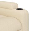 vidaXL Sillón de masaje eléctrico reclinable elevable tela crema