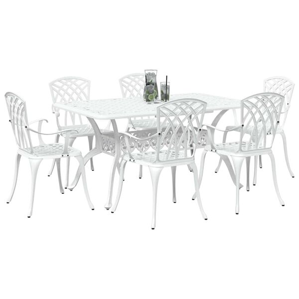 vidaXL Conjunto de Comedor de Jard&iacute;n 7 pcs Aluminio