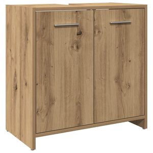 vidaXL Mueble de lavabo de ba&ntilde;o madera roble artisan 60x33x60 cm