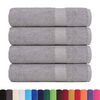 vidaXL Toallas de ducha FROGN 4 uds gris 70x140 cm 360 g/m&sup2;