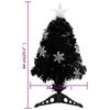 vidaXL &Aacute;rbol de Navidad artificial y soporte negro fibra &oacute;ptica 64 cm