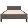 vidaXL Estructura de cama sin colch&oacute;n cuero sint&eacute;tico gris 90x200 cm