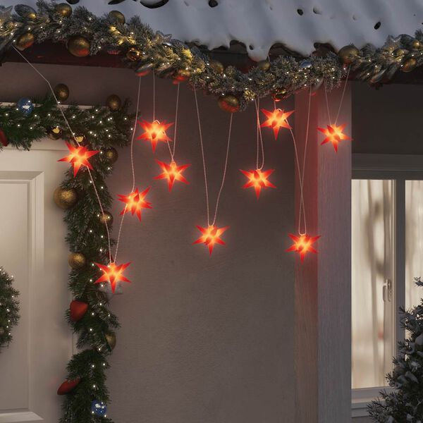 vidaXL L&aacute;mpara de Navidad 10 LEDs rojo 10 cm
