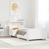 vidaXL Estructura de cama sin colch&oacute;n madera maciza blanca 90x190 cm