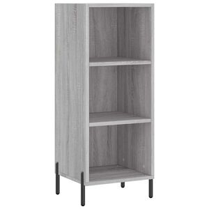 vidaXL Aparador de madera de ingenier&iacute;a gris Sonoma 34,5x32,5x90 cm