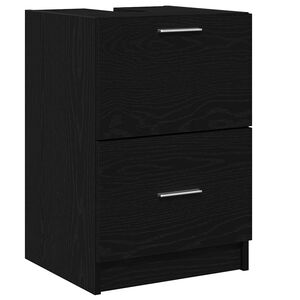 vidaXL Gabinete de Ba&ntilde;o con caj&oacute;n Roble Negro 40 x 37 x 59 cm