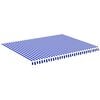 vidaXL Tela de repuesto para toldo azul y blanco 450x350 cm poli&eacute;ster
