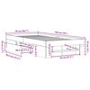 vidaXL Estructura de cama madera de ingeniería gris hormigón 75x190 cm
